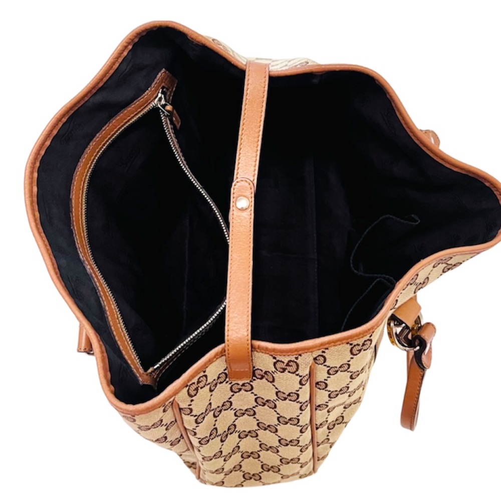 Gucci, aunthentic, tote 2 way style, 2 tone gold and silver GG sign both sides - Picture 8 of 17
